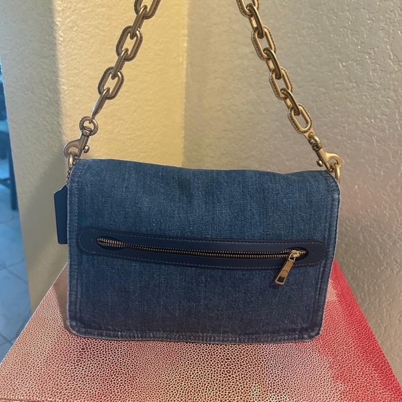 Coach Denim Crossbody Bag with Gold Accents - Picture 3 of 4